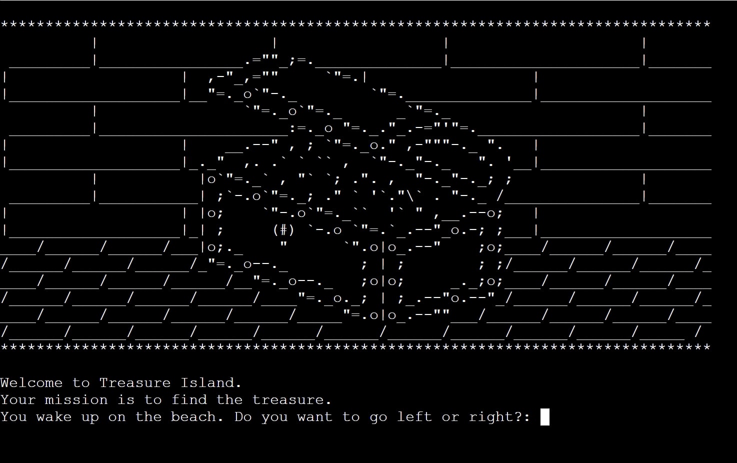 Treasure Island (Python)
